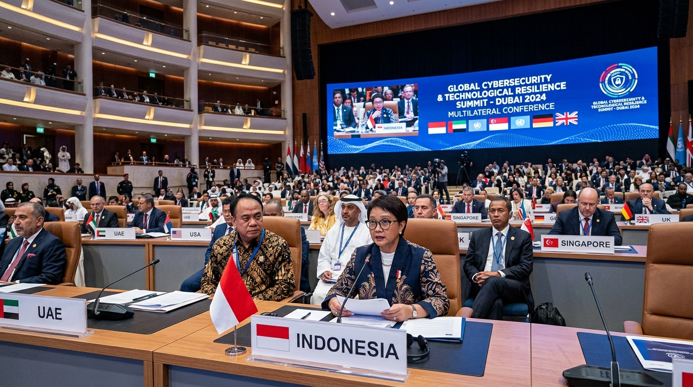 Delegasi Republik Indonesia dalam KTT Ketahanan Siber Multilateral di Dubai